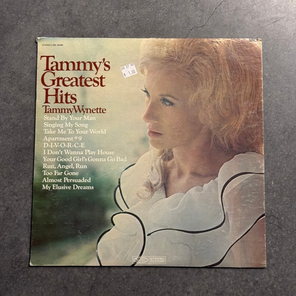 Tammy Wynette Tammy's Greatest Hits Vinyl LP Record Epic BN 26486 Country
